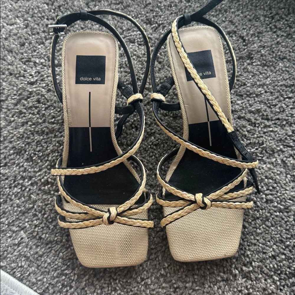 Dolce Vita raffia kitten heels - Picture 2 of 3
